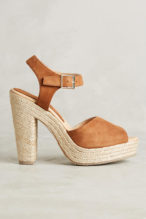 brown suede espadrille