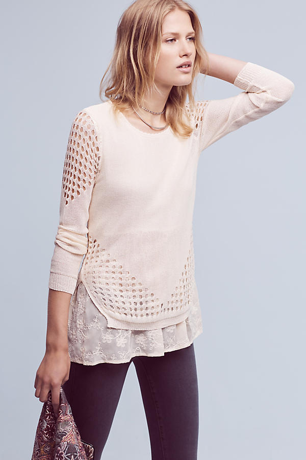 anthropologie ivory sweater