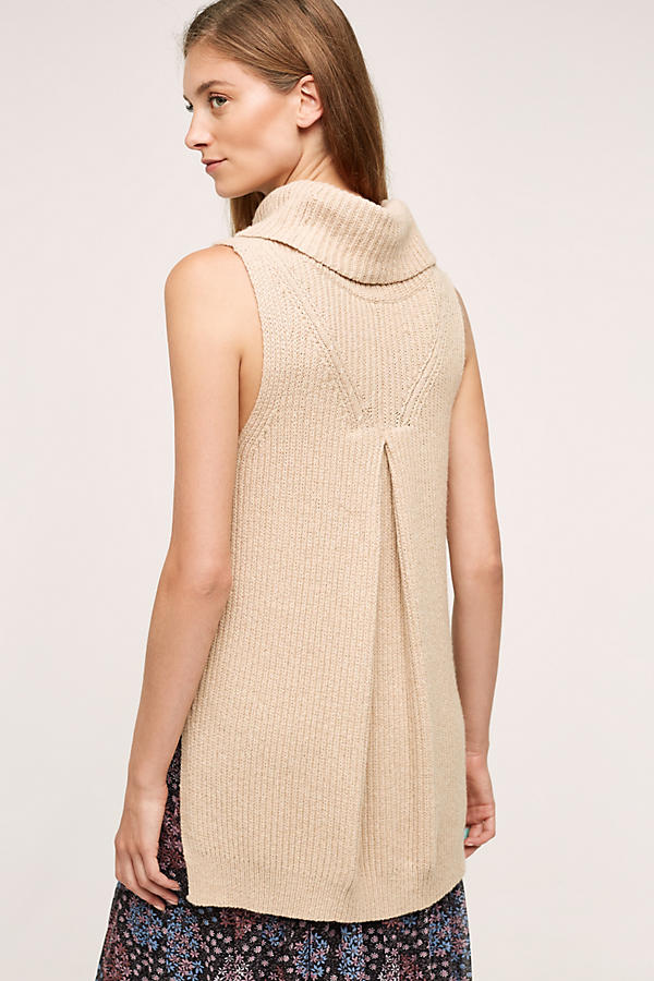 cowled neck sweater sleevless