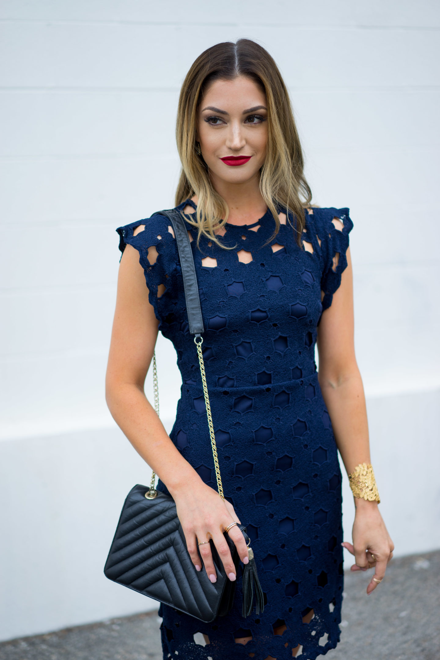 bloomingdales aqua lace dress