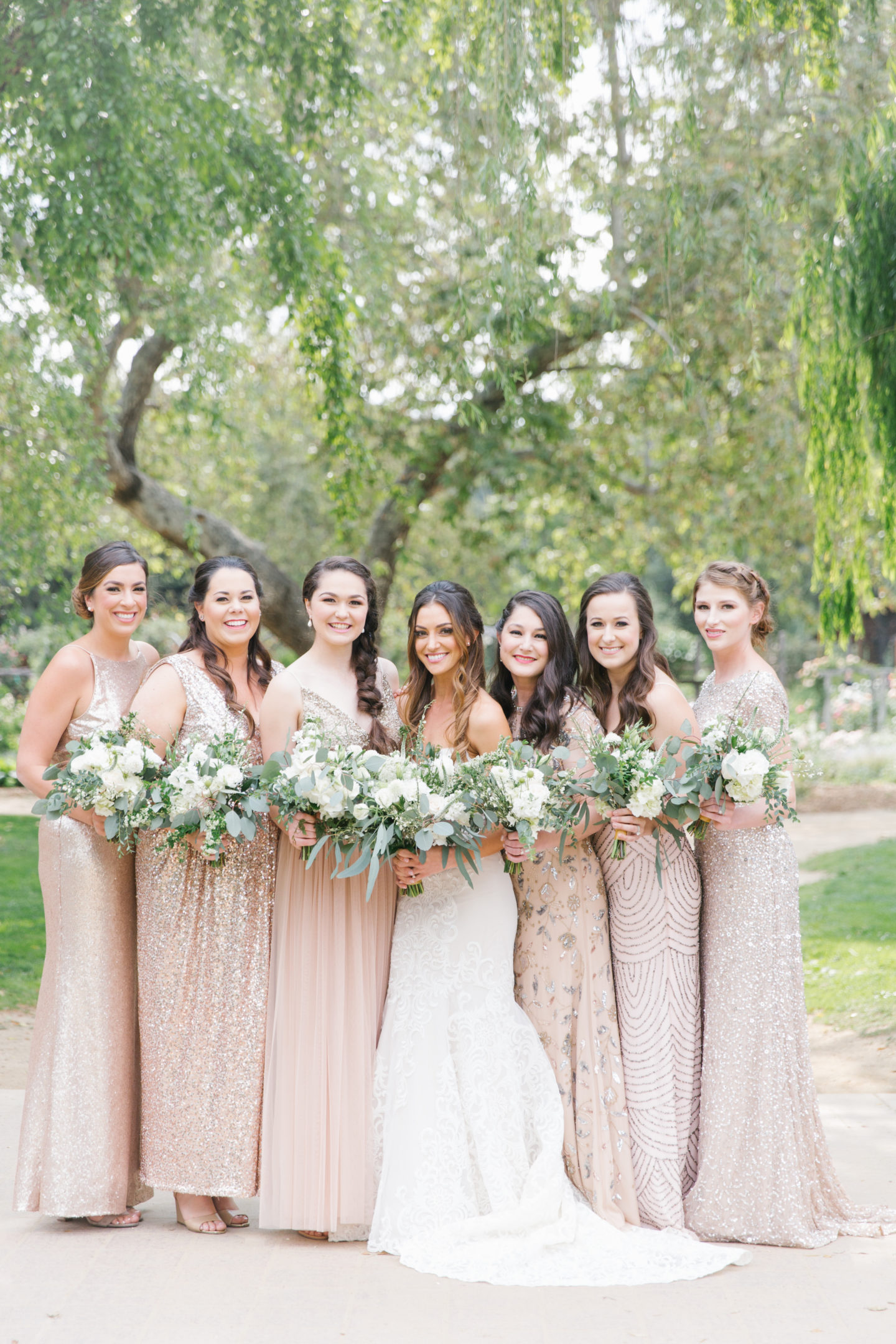Mismatched Bridesmaid Dresses | Neutral Wedding Colors | Dimitra Weiss