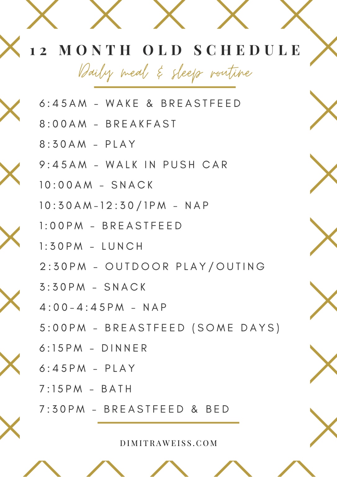 5 month old daily schedule